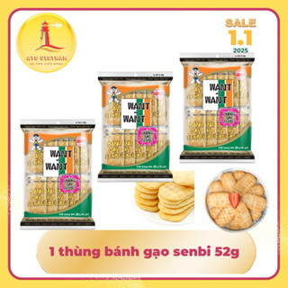  Thùng 20 Gói Bánh Gạo Want Want 52g - Vị Nước Tương Kiểu Nhật Giòn Tan Chính Hãng 