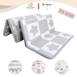 Thảm nằm gấp gọn bo viền Honper cho bé 1m8x2m, thảm xốp XPE họa tiết an toàn cho trẻ - Monnie Kids