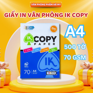  Ream 500 Tờ Giấy In Văn Phòng A4 IK Copy TIONE TIPLUS đều màu không gợn sóng độ dày cao 