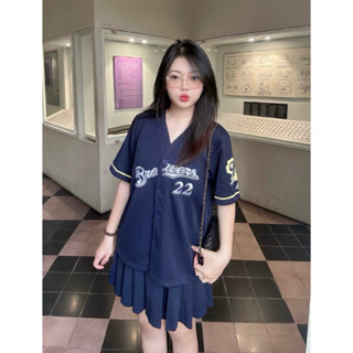 | Chang Tròn | Set Bóng Chày - Set áo bóng chày cá tính năng động kèm chân váy tennis bigsize ( Video Của Shop)