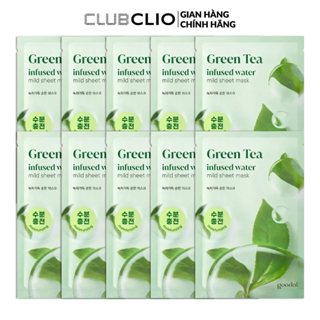  Combo 10 Mặt Nạ Giấy Goodal Cấp Ẩm Từ Trà Xanh Green Tea Infused Water Mild Sheet Mask 20g 