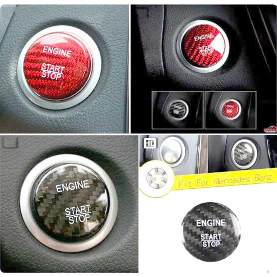 Ốp Nút Khởi Động Mercedes GLA GLC C E ML A class B Class C200 C300 C250 GLC200 GLC250 GLC300 E200