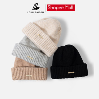 Mũ len LOULI SAIGON tag kim loại HIJA Studio, thời trang thu đông dành cho nam nữ B04