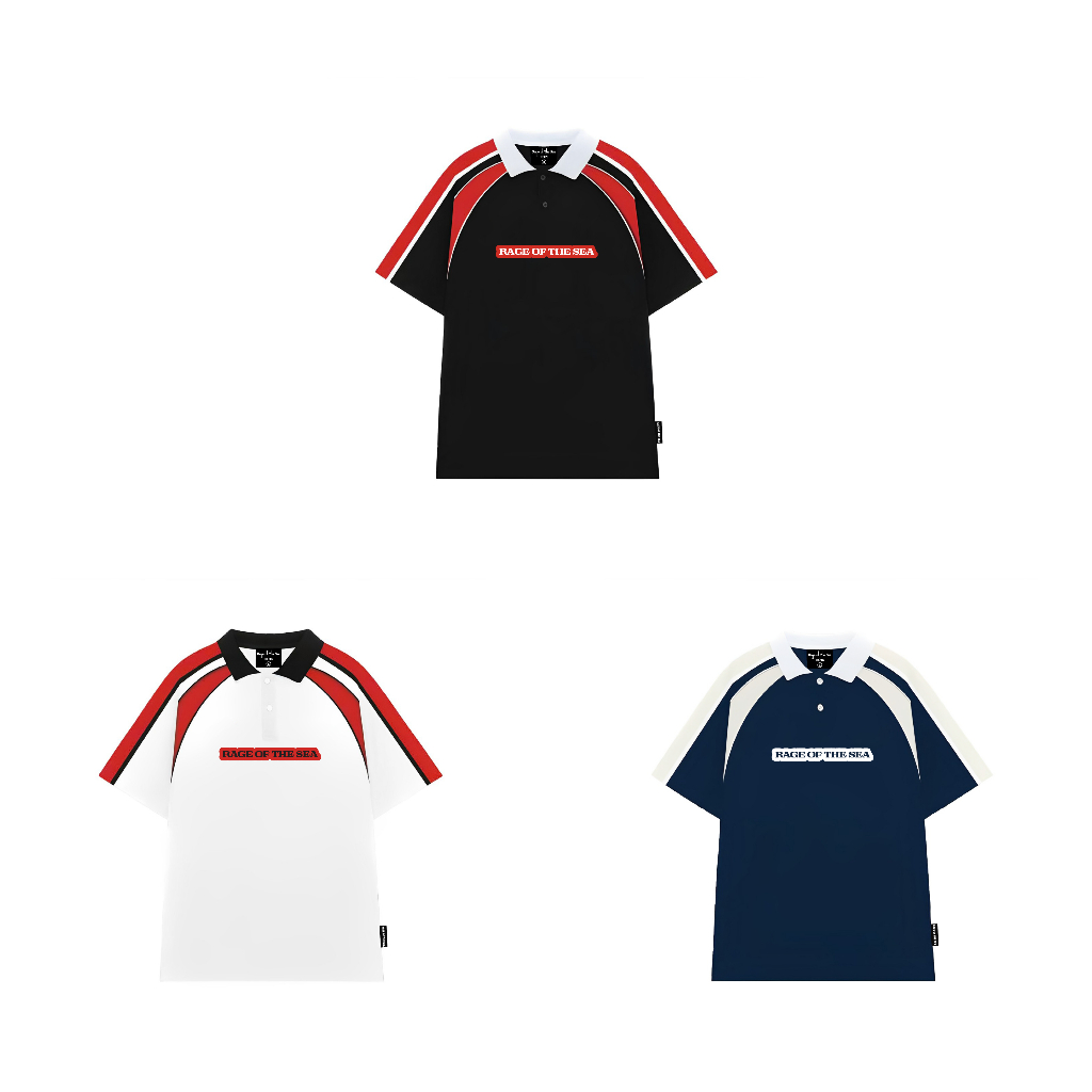 (TẶNG HỘP)ÁO POLO CÓ CỔ PHỐI BASIC ĐÓNG NÚT UNISEX FORM ÂU LOCALBRAND RAGE OF THE SEA -"HOTTREND" | BigBuy360 - bigbuy360.vn