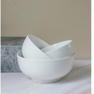 Bát Tô Trắng Trơn Kiểu Hàn Quốc Nhiều Size Tô Sứ Trắng Dáng Khum Bát To Đựng Canh Nhiều Size