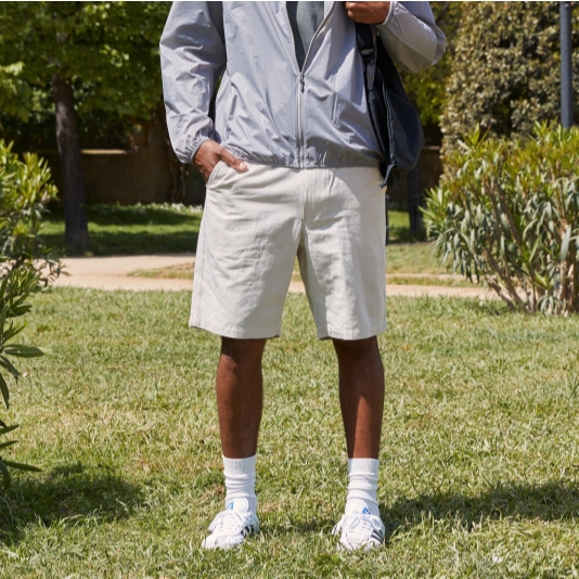 Quần short linen UNI có dây rút