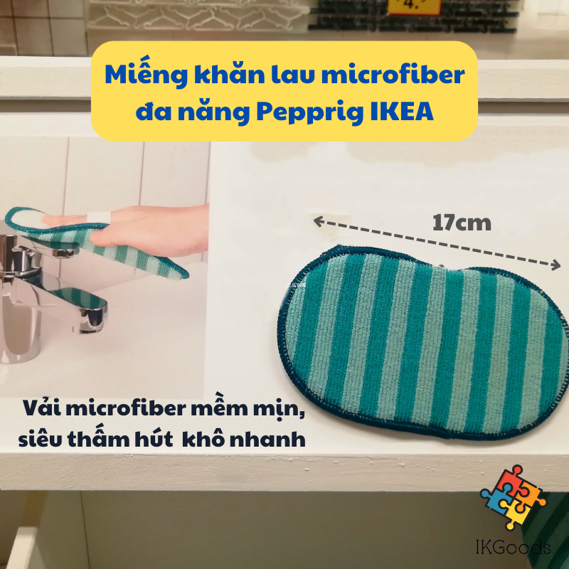 Miếng khăn lau microfiber đa năng Pepprig IKEA