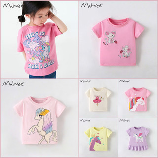  BST áo hè bé gái thun cotton Malwee nhiều họa tiết đáng yêu 2-7 tuổi LMG9 - Little Maven Chính Hãng 