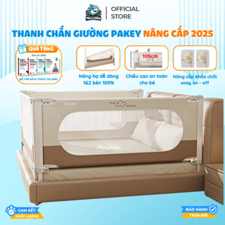 Thanh Chắn Giường Pakey Cao Cấp New 2025, Chắn Giường Cải Tiến Khóa Kép, Khung Thép Dày Dặn, Nâng Hạ 1 Tay Dễ Dàng