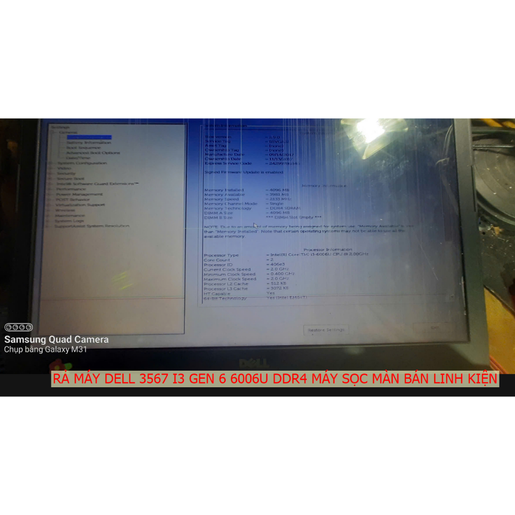 MAIN DELL 15 3452 I3 GEN 4 BỐC MÁY