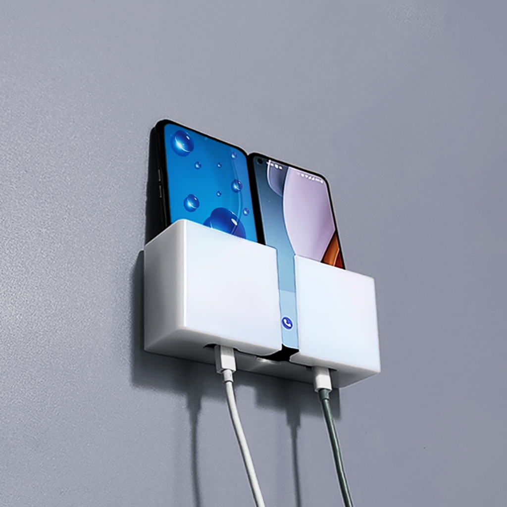 Kệ dán tường điện thoại size Lớn Living C, giá đỡ để remote, điều khiển tivi đa năng