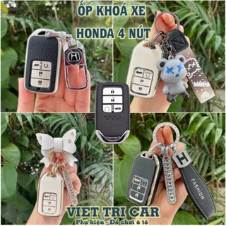  Ốp Chìa Khóa Xe Honda City CRV CIVIC ACCORD HR-V - Loại 4 Nút Bấm Cao Cấp 