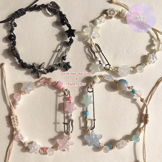  {ByNyan} Vòng tay handmade “Yêu và được yêu” x Safety Pin  Đọc mô tả  