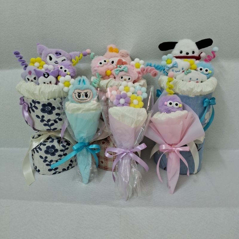 Bó hoa gấu bông nhỏ đáng yêu