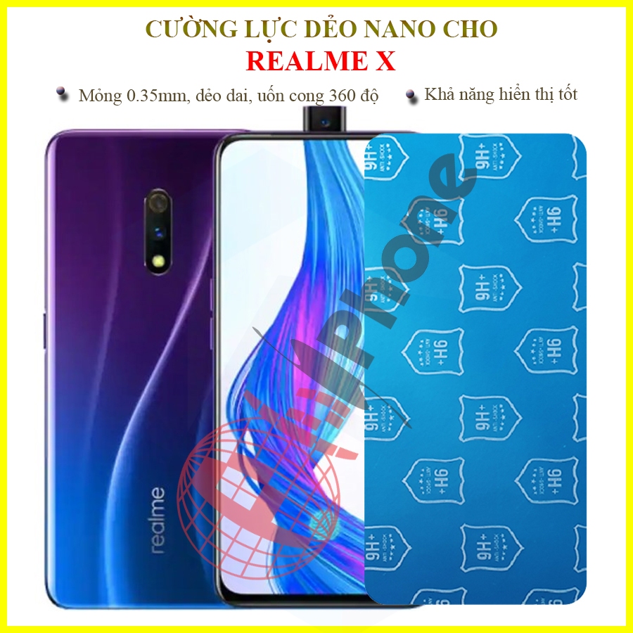 Dán cường lực dẻo nano trong suốt cho Realme X