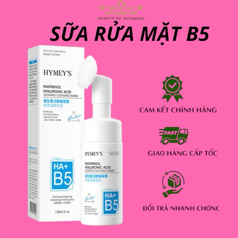 Sữa Rửa Mặt B5 Sạch Sâu Dịu Nhẹ, Dưỡng Ẩm Căng Bóng Da, Phục Hồi Làn Da Tổn Thương 120ml