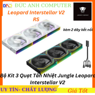 <RS V2> Bộ Kit 3 Quạt Tản Nhiệt Jungle Leopard Interstellar V2 RS Led ARGB (Ghép Nối Không Dây) - Kèm 2 Dây Kết Nối