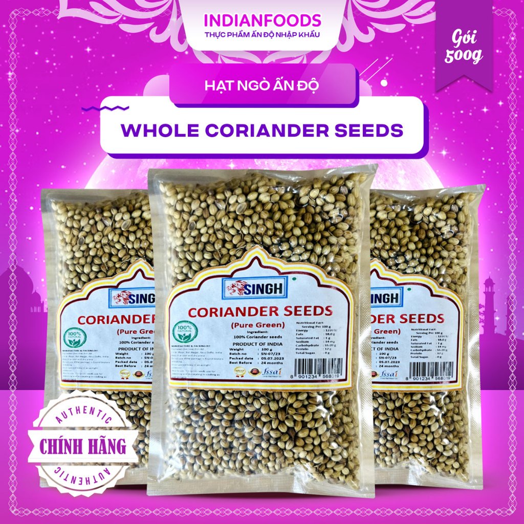 Hạt ngò Ấn Độ Whole Coriander Seeds 500gr