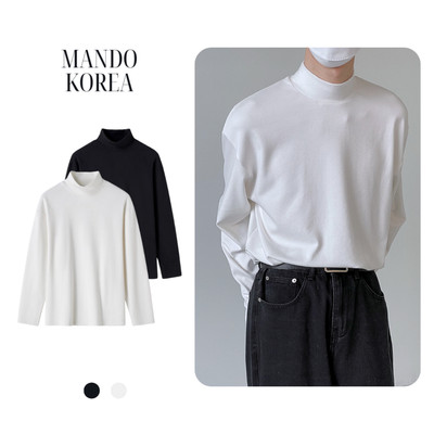 Áo Giữ Nhiệt Nỉ Cổ Cao 3 Phân MANDO Form Rộng Basic Unisex Nam Nữ Thu Đông Style Phong Cách Hàn Quốc - XSWT005