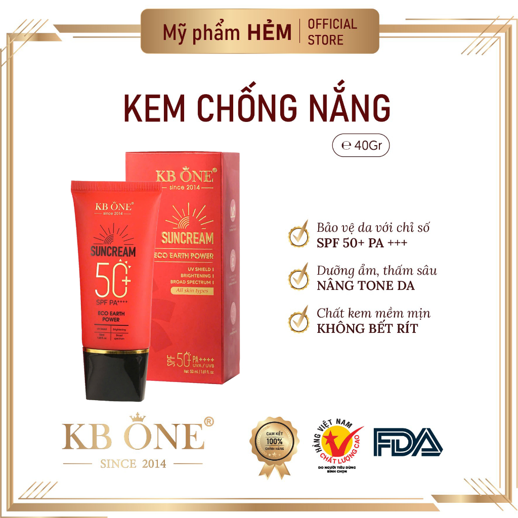 [MẪU MỚI 2024 2025] Kem Chống Nắng KBONE 50ml