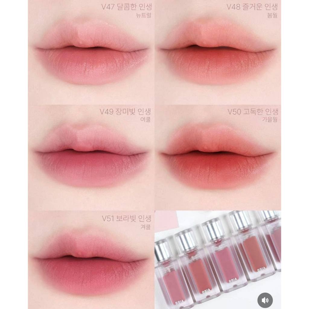 Son Kem Lì BBIA Last Velvet Tint MLBB Edition chất son nhung mịn V47, V48, V49, V50, V51 | BigBuy360 - bigbuy360.vn