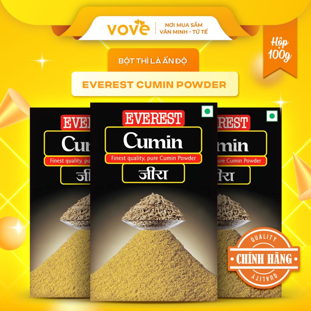Bột thì là Ấn Độ EVEREST Cumin Powder 100gr (Hộp)