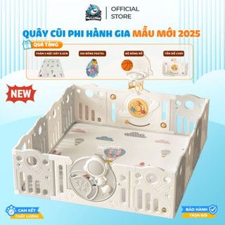 Quây Cũi Nhựa Pakey Phi Hành Gia Mới 2025, Tặng Bóng, Tặng Thảm - Dày Dặn, An Toàn Cho Bé, Bảo Hành Trọn Đời - QN01