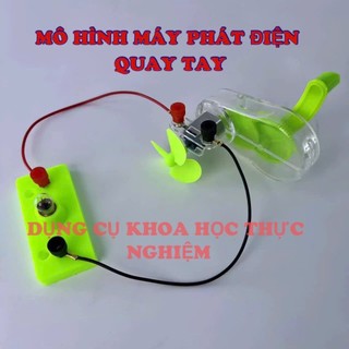 Lắp ráp máy phát điện quay bằng tay cho học sinh, máy phát điện quay tay DIY Stem Steam - KH0527