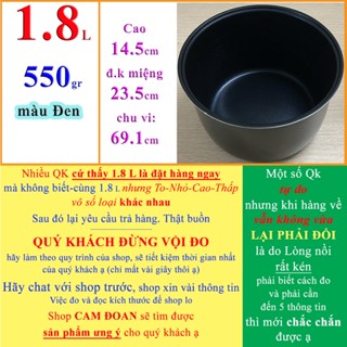 Lòng nồi cơm điện 1.8 L chống dính màu Đen, nặng 550 gr (az-9)