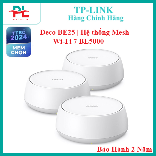 Bộ Phát Wifi Mesh TP-Link Deco BE25 Chuẩn BE5000 với công nghệ Wifi 7 - Hàng Chính Hãng