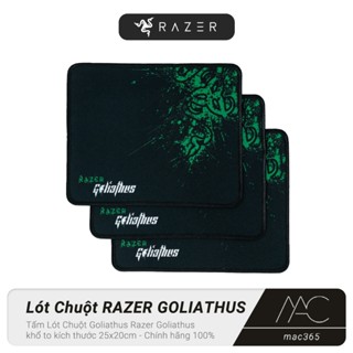 Lót Chuột RAZER GOLIATHUS Xanh Đen 20x25cm, Lót Chuột Gaming Khâu Viền, Chống Trượt Chính Hãng RAZER