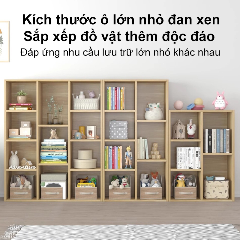Tủ sách đơn giản，kệ đồ có thể kết hợp tự do，tủ đựng đồ dạng ô，tủ lưu trữ gỗ lắp ráp đơn | BigBuy360 - bigbuy360.vn