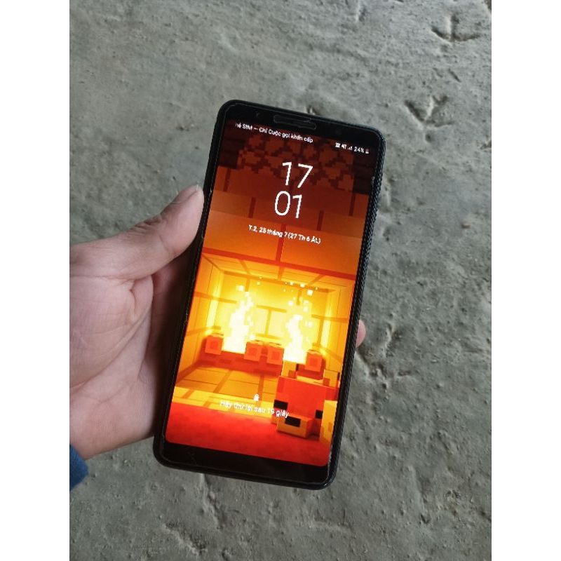 Xác điện thoại cũ samsung galaxy a750 a7 2018.