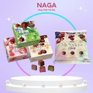 Socola tươi Meiji Meltykiss 56g Melty Kiss vị vani, trà xanh, dâu tây, caramen Nhật Bản Siêu Ngon, chất lượng