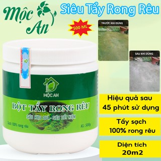 Hộp Bột Tẩy Rong Rêu Mộc An 500G Cho Nền Xi Măng, Sân Gạch - Bột Tẩy Đa Năng Rêu Mốc Trần Và Tường Nhà Hiệu Quả An Toàn