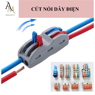 (Bịch 10 Cái) Cút Nối Dây Điện Nhanh, Cos Nối Dây Điện Đơn - Đôi - Ba