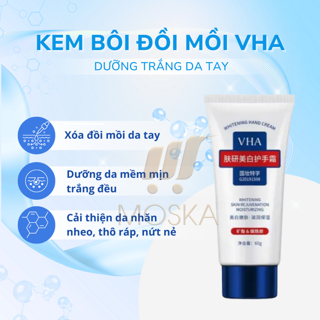 Kem Dưỡng Da Tay VHA Mờ Nám Tàn Nhang Đồi Mồi VHA  Kem VHA Dưỡng Da Tay Mềm Mịn Trắng Sáng