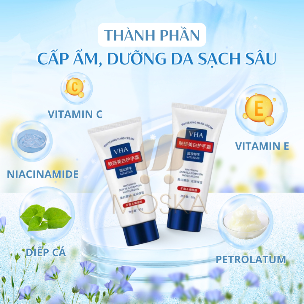 Kem Dưỡng Da Tay VHA Mờ Nám Tàn Nhang Đồi Mồi VHA  Kem VHA Dưỡng Da Tay Mềm Mịn Trắng Sáng