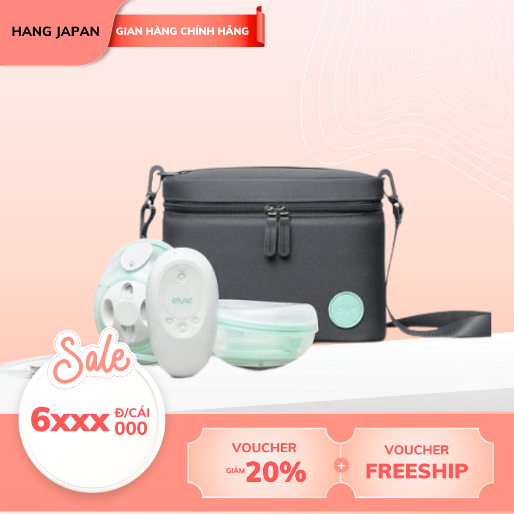 Máy hút sữa điện đôi elvie stride plus chính hãng, hàng Mỹ