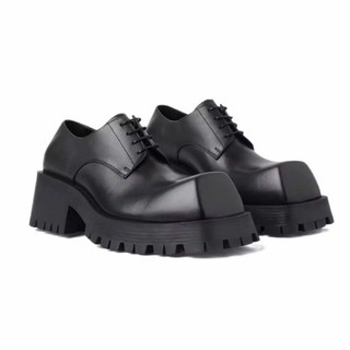 Giày derby mũi vuông thời trang MĐ G1317 da lì đế chunky thời trang