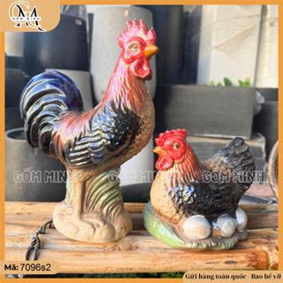  Cặp gà gốm Bát Tràng nhiều mẫu cặp tượng gà trống mái - Biểu tượng cho hạnh phúc gia đình 