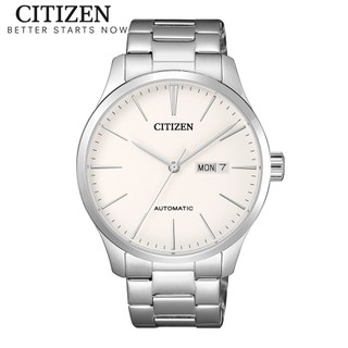 Đồng hồ nam citizen automatic dây thép không gỉ nh8350-83a - mặt trắng