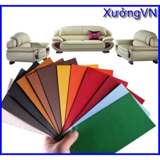 Miếng Dán Da PU Tự Dính 20x30cm Dán Ghế Sofa Yên Xe Đồ Da Nhà Cửa