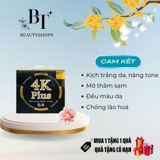 Kem dưỡng trắng da mặt 4K Plus 5X dưỡng trắng da dưỡng ẩm làm đều màu da chống lão hoá mờ thâm sạm