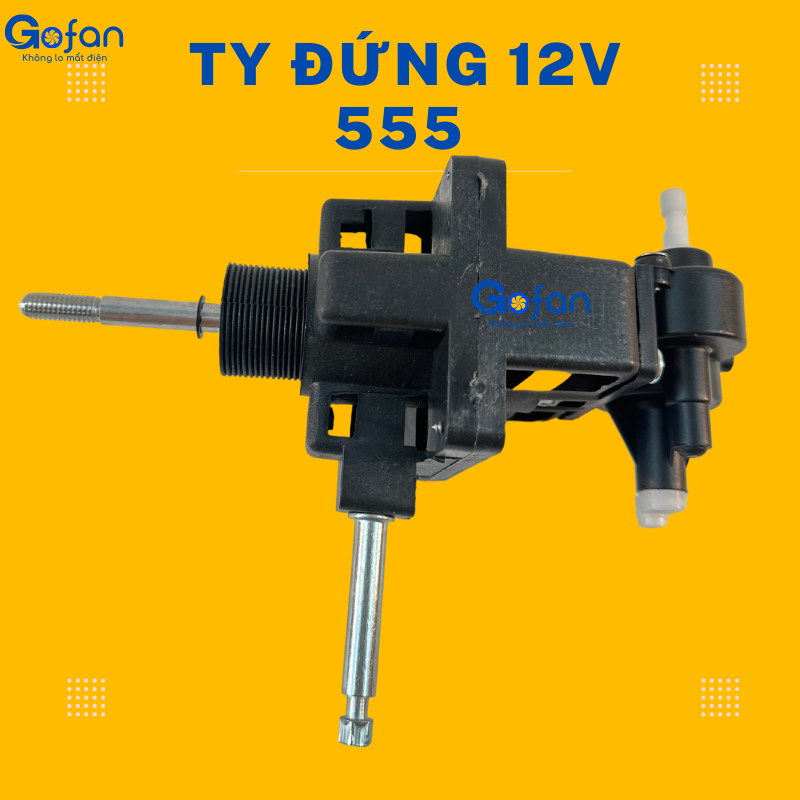 Đầu quạt 12V DC-gofan-motor 12v 555-18w-lõi đồng-chế quạt kẹp bình-mô tơ 12v 555