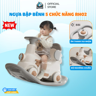 Ngựa Bập Bênh Pakey Đa Năng 5in1 Mới 2025, Kiêm Xe Chòi Chân, Có Âm Thanh Vui Nhộn Giúp Phát Triển Vận Động Cho Bé