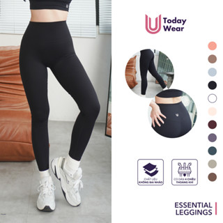 Quần tập gym yoga thể thao nữ legging Essential Today U Wear lưng cao màu trơn