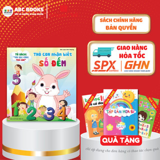 Sách - thỏ con nhận biết số đếm - song ngữ anh việt