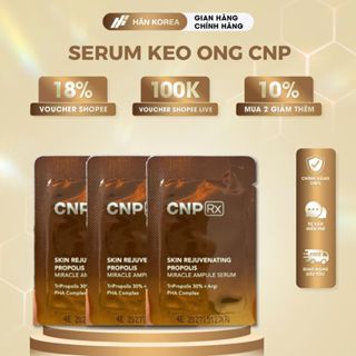 Combo 30 gói serum keo ong CNP dưỡng sáng da, hỗ trợ cho da mụn - Hân Korea