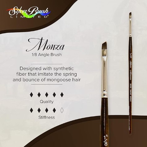 Silver Brush Monza®, Short Angel - 1/8
